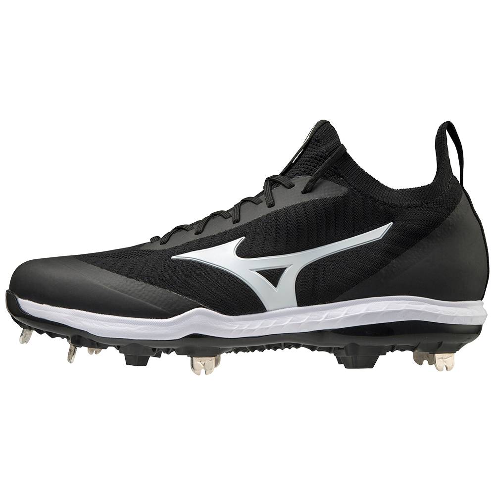 Tenis Baseball Mizuno Dominant Knit Metal - Homem - Pretas/Branco - BMKLQ2391